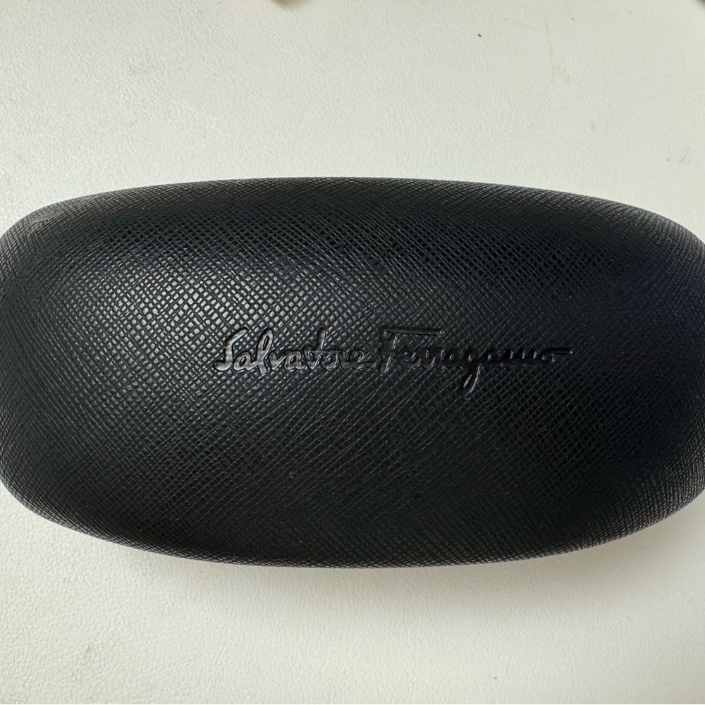 Salvatore Ferragamo sunglasses case with wipe